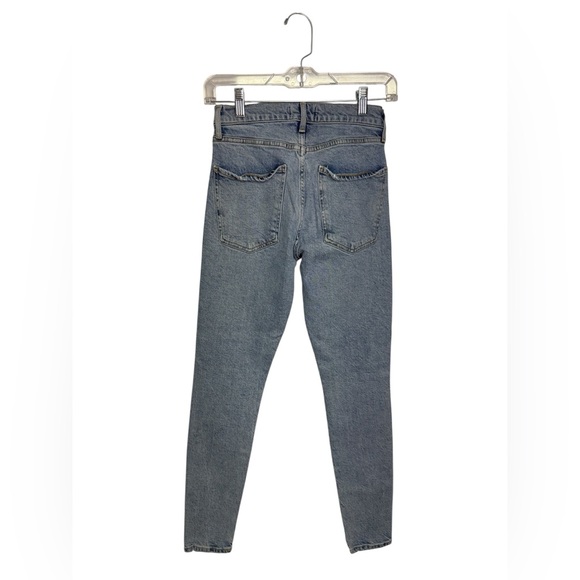 Women's Agolde Sophie Light Blue Distressed High-Rise Skinny Jean Size 25 - Picture 4 of 4